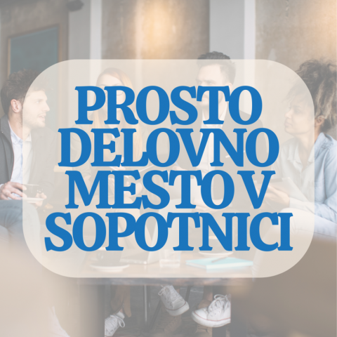 Prosto delovno mesto v Sopotnici: STROKOVNI DELAVEC V PROGRAMU - M/Ž