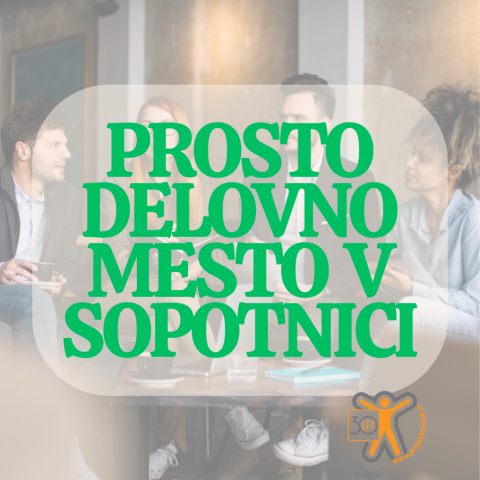 Zaposlimo strokovnega sodelavca m/ž v Terapevtski skupnosti v Sopotnici