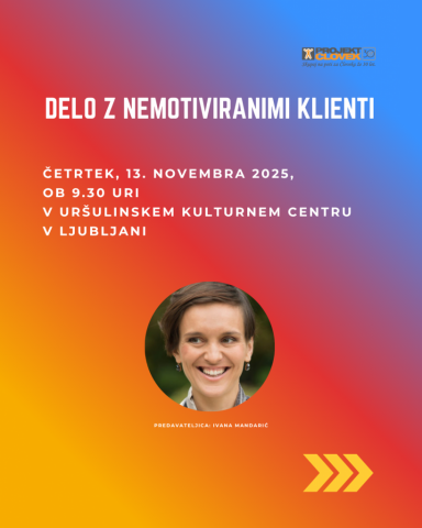 Vabilo na izobraževanje: DELO Z NEMOTIVIRANIMI KLIENTI